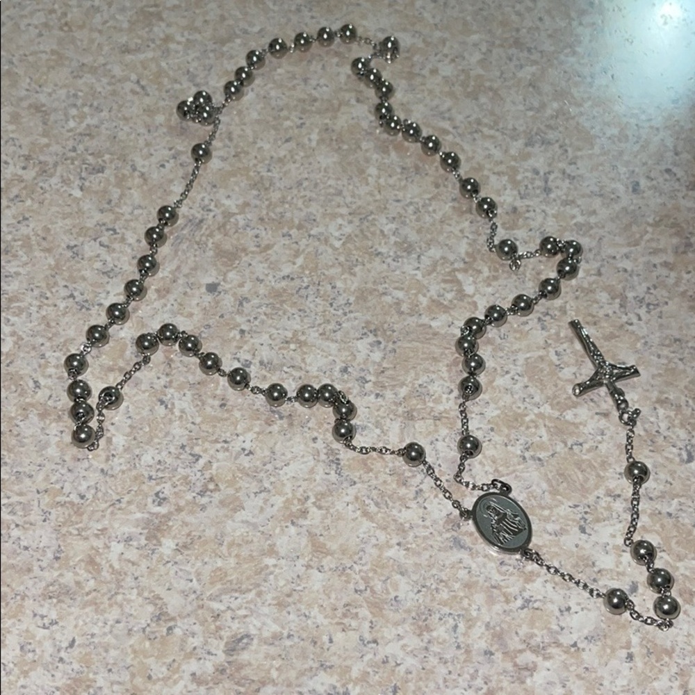 MENS SILVER ROSARY